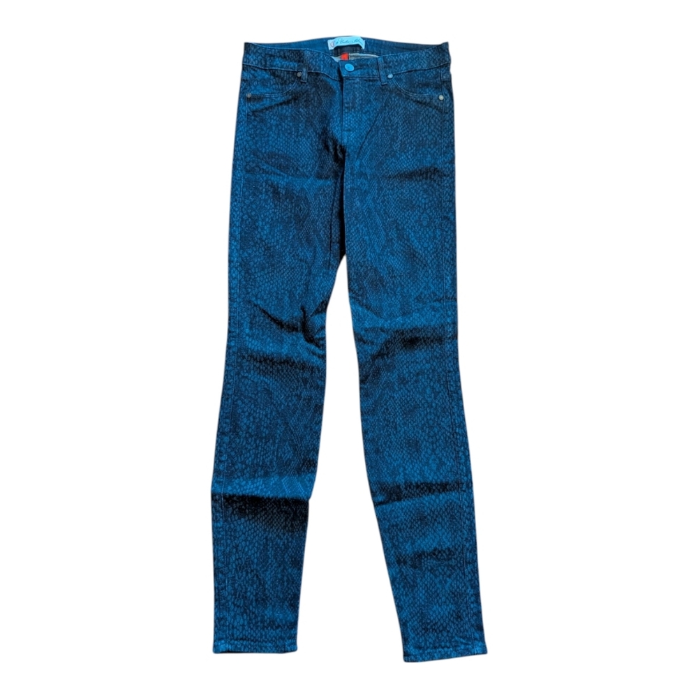 NWOT C.J. By Cookie Johnson "Joy" Legging Jegging Skinny Jean Blue Python 28W